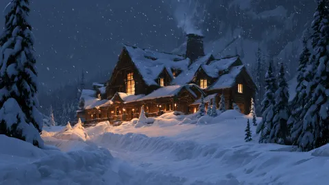Snowed In: A Winter Gala at Silverpine Lodge invitation poster
